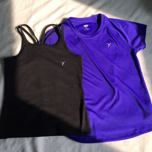 Athletic tee and tank set
